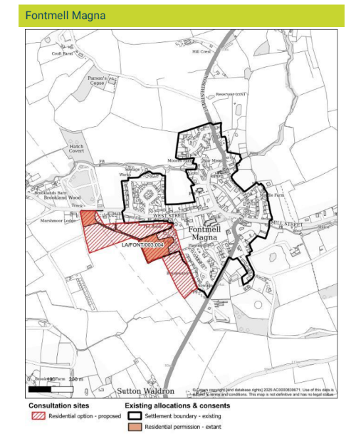 Extract from Appendix A - Fontmell Magna map