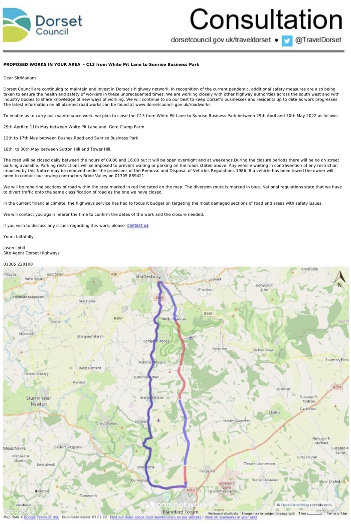 Temporary Road Closure Notice