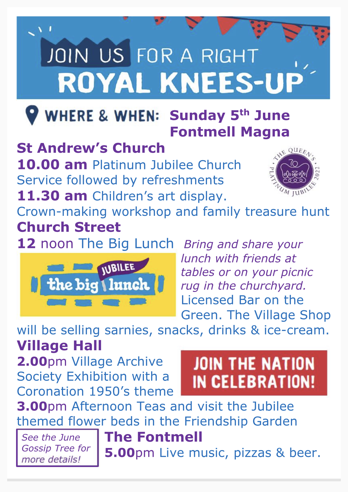 FONTMELL MAGNA ROYAL CELEBRATIONS 