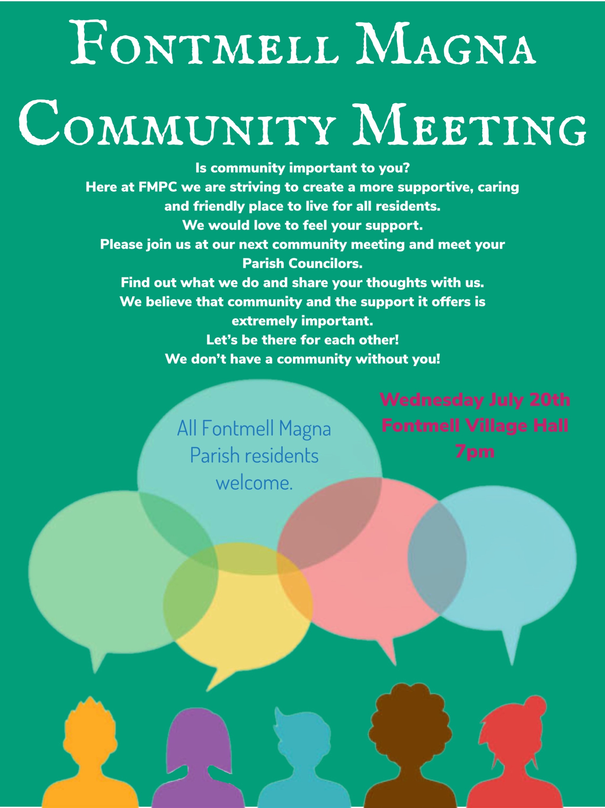 July 20th Community Meeting and Agenda