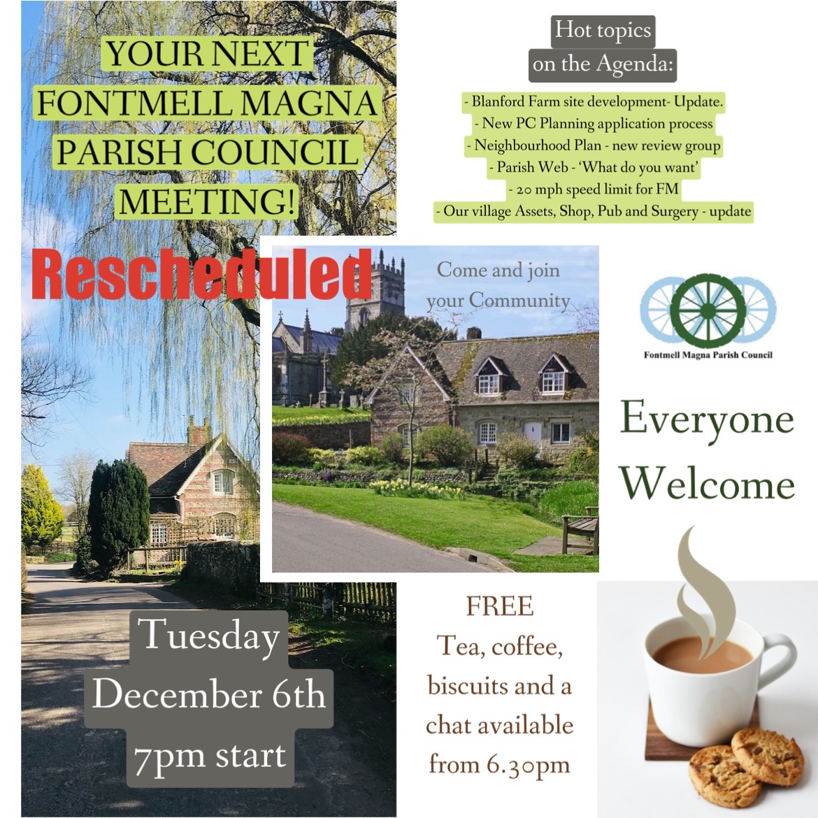 Rescheduled Parish Council Meeting