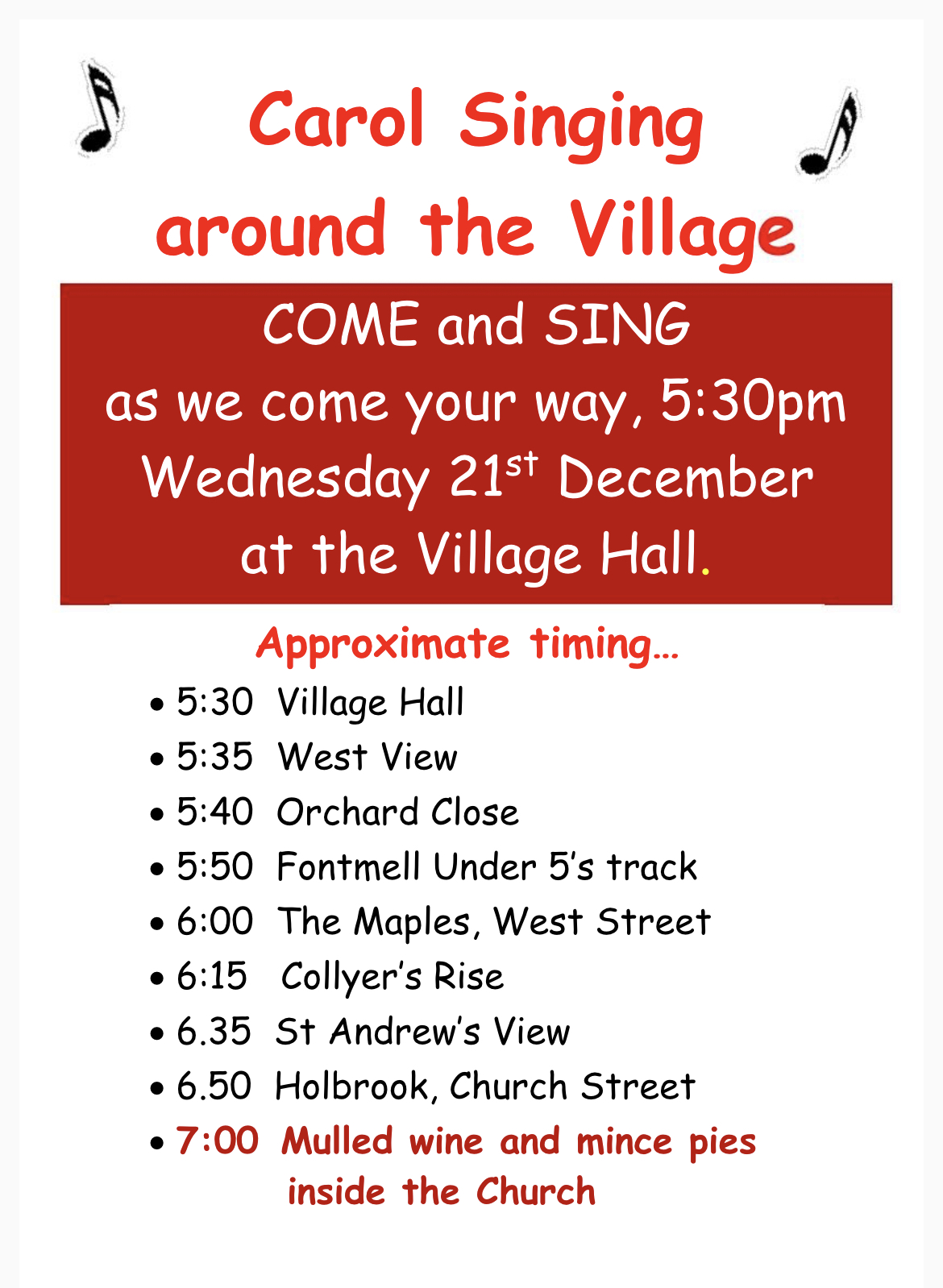 Village Carol Singing 